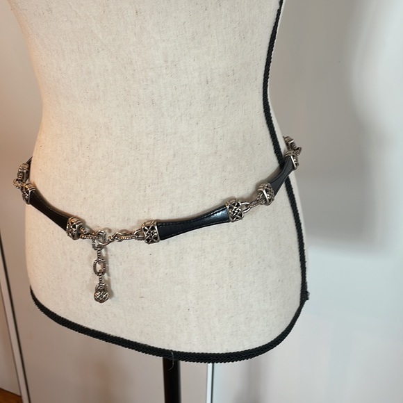 [Vintage] Reversible Leather and Chain Link Belt main image 6